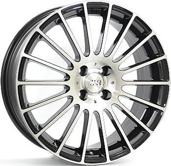 NIEUWE 17 inch 4x98 zwart  polish aluminium sportwielenset