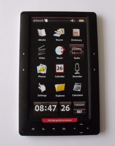 Nieuwe 7 inch e-Reader Elonex 705EB met 4GB Harddisk