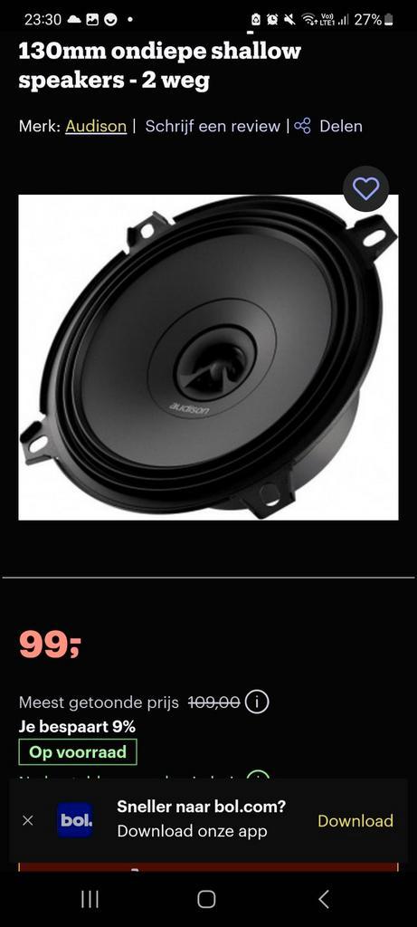 NIEUWE audison apx5 speakers 2x paar