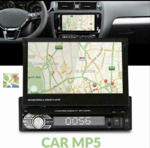 Nieuwe autoradio Bluetooth klapscherm EU navigatie 124,95