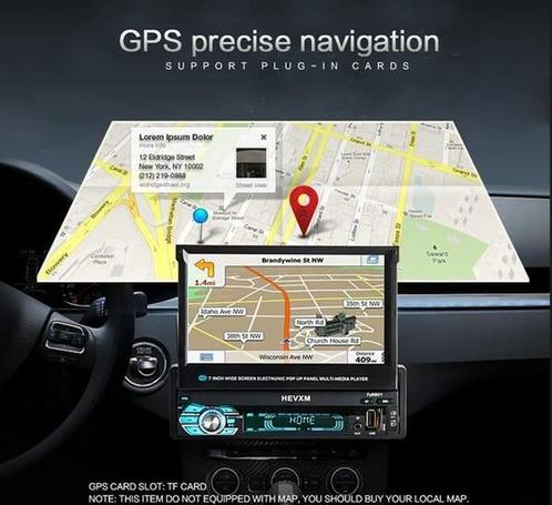 Nieuwe Autoradio met Uitklapbaar scherm en GPS Navigatie