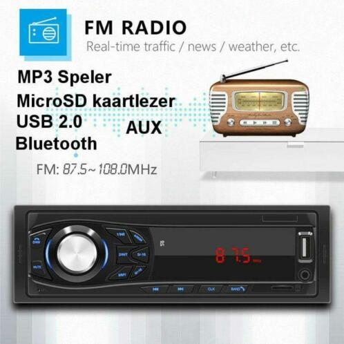 Nieuwe Bluetooth Autoradio W445 met MP3, USB, AUX, SD enz