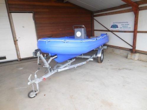 Nieuwe Fun Yak 390 blauw stuurconsole besturing  trailer 