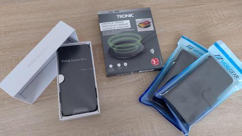 Nieuwe HTC Desire 22 Pro  Draadloze oplader  2x Bookcase