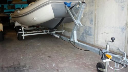 nieuwe kalfs trailer voor rubberboot tot 4.70 km inruil moge
