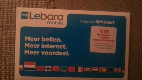 Nieuwe Lebara Simkaart met 15 euro btg