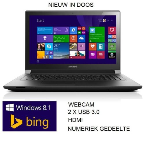 Nieuwe Lenovo B50-45, 320 GB, HDMI, 2 X USB 3.0, Webcam, 4GB