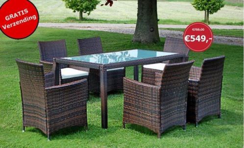 NIEUWE Luxe rotan tuinset Cannes GRATIS verzending