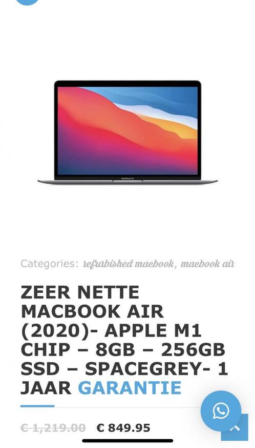 Nieuwe MacBook Air m1 8gb 256ssd spacegrey en goud