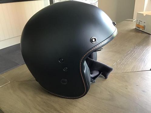 Nieuwe moto helm Belfast zwart M met ingebouwd vizier
