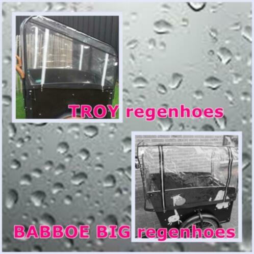 Nieuwe regenhoezen, tenten voor de Troy of Babboe big