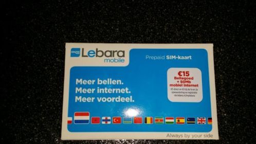 Nieuwe simkaart van lebara