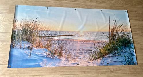 NIEUWE strand zee tuinposter canvas 100 bij 200 cm