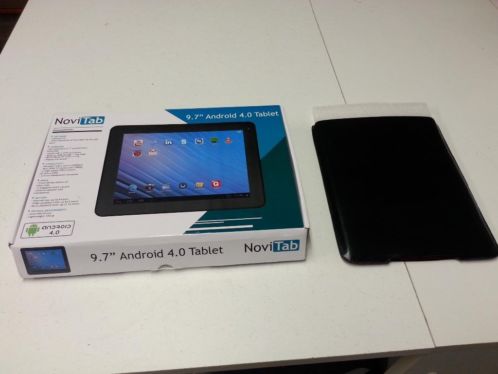 Nieuwe tablet Novitab 9.7 inch incl leren opberg hoes.