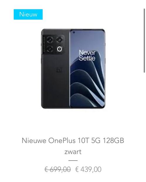 Nieuwe Verzegelde OnePlus 10T 5G 128GB Zwart