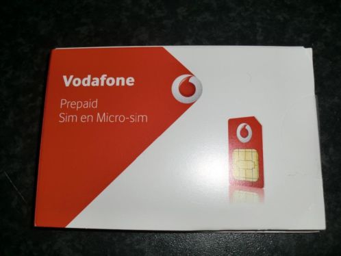 Nieuwe Vodafone prepaid kaart