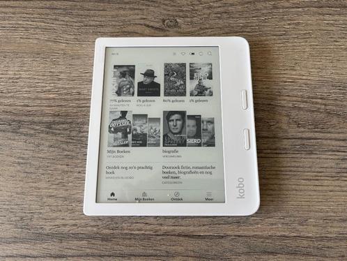 Nieuwe witte e reader (kobo libra 2) Met nieuwe omslag hoes.