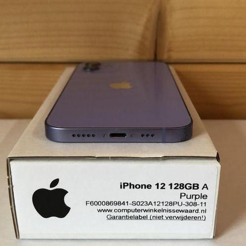 nieuwstaat Apple IPhone 12 128GB paars 6.1  12 maanden