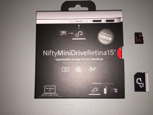 Nifty Mini Drive Macbook Retina 15 inch  128Gb Micro SD 