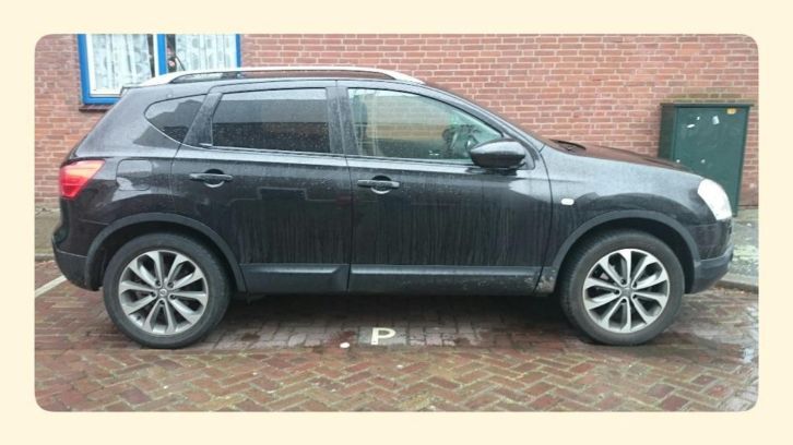 Nissan Qashqai 2.0 2WD 2009 Zwart met., leder en navigatie