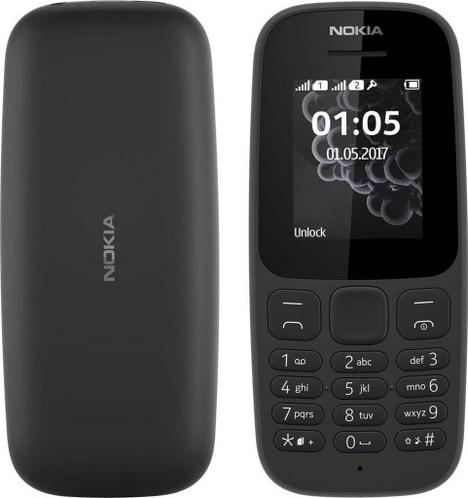 Nokia 105 Dual Sim Zwart (Smartphones)