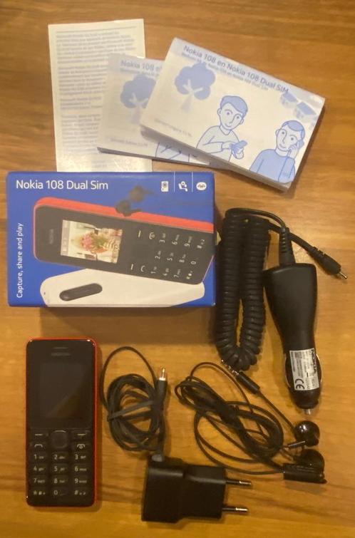 Nokia 108 Dual Sim Zwart  Orange