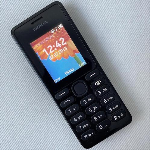 Nokia 108 zwart, compleet met originele lader