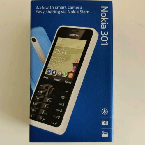 Nokia 301 met bluetooth zwart EngelsDuitsPools NIEUW