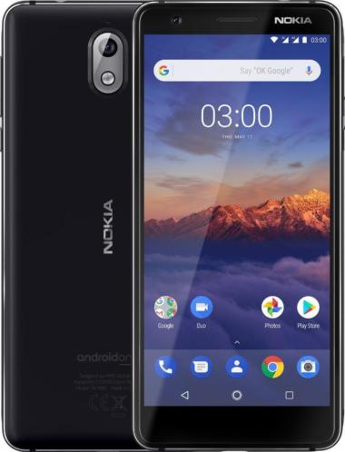 Nokia 3.1 zwart 2gb ram, 16gb rom nieuw in doos met garantie