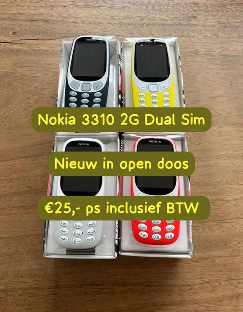 Nokia 3310 2G Dual Sim Alle kleuren 25,-