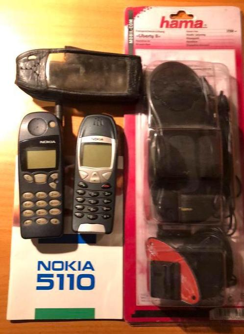 Nokia 5110  5120 mobile phones en Hama hands-free bellen