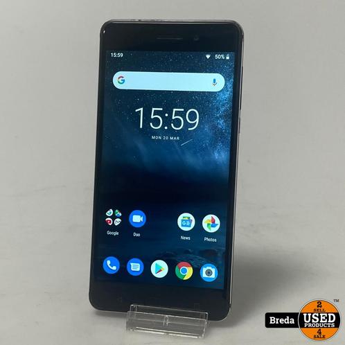 Nokia 6 32GB Zwart  Oude Android  Met garantie