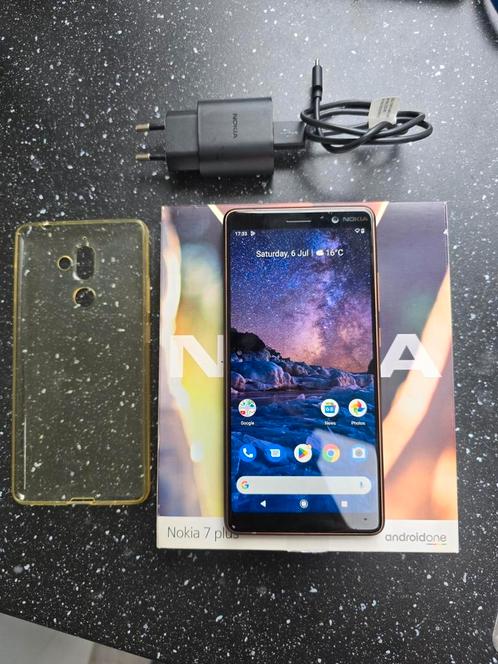 Nokia 7 Plus 64GB Dual SIM Android compleet  hoesje