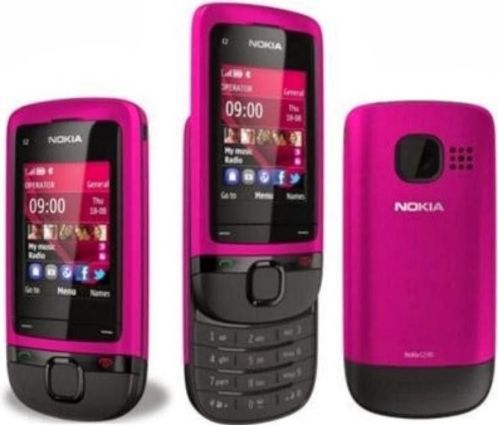 Nokia C2-C5 pink (roze dus) SIMLOCKVRIJ