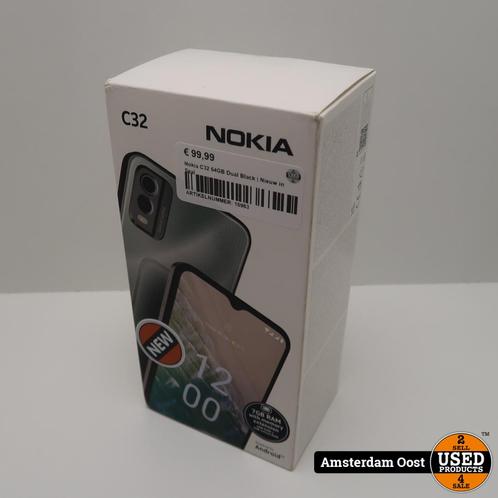 Nokia C32 64GB Dual Black  Nieuw in Seal