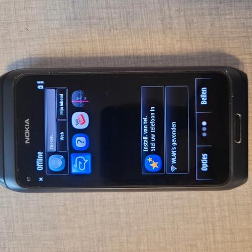 Nokia E7 mobiele telefoon zwart werkend
