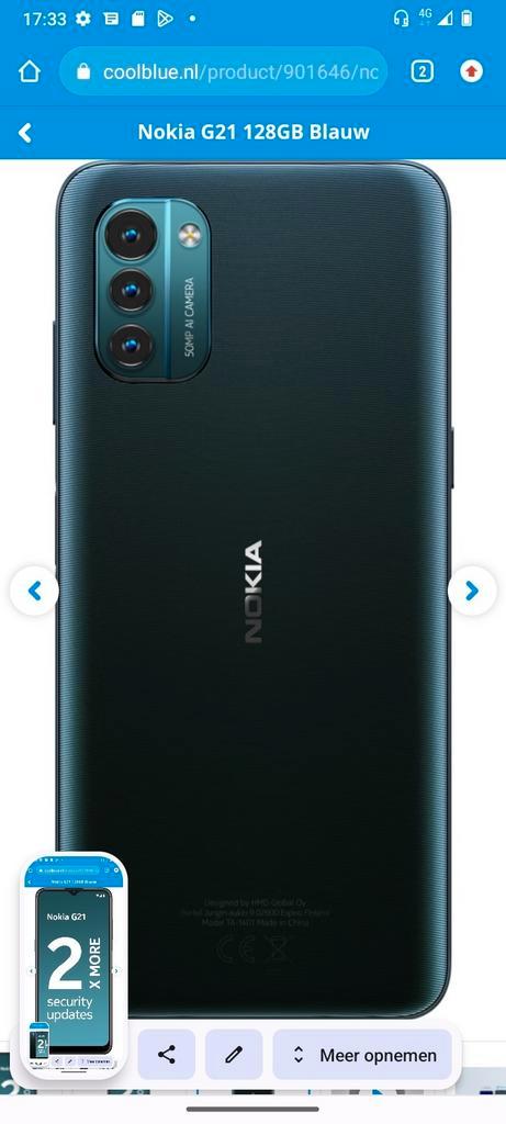 Nokia g21 128gb blauw te koop 4g ram android 13
