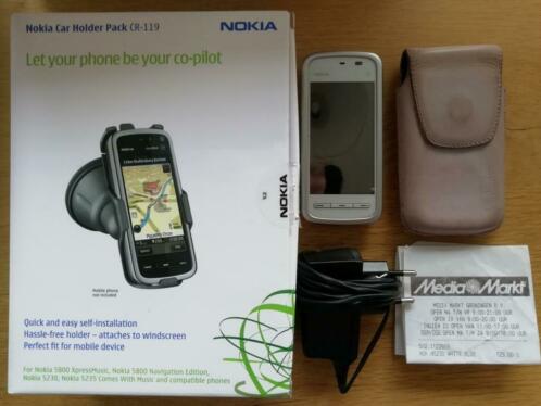 Nokia N5230 incl. oplader, hoesje  car phone holder CR-119