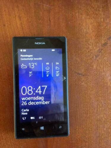 Nokia smartphone, zwart, gebroken schermglas