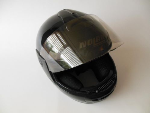 Nolan motor  brommer helm glans zwart maat S, keurmerk E3