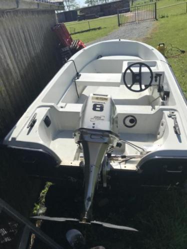 Noorse Consoleboot Tourboot Visboot met Honda 8pk 4 takt
