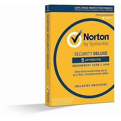 Norton Security Deluxe  5 PCs - 1 jaar (Licenties)