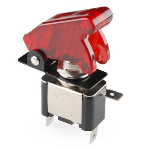 NOS Schakelaar Rood LED inclusief Transparent Cover 