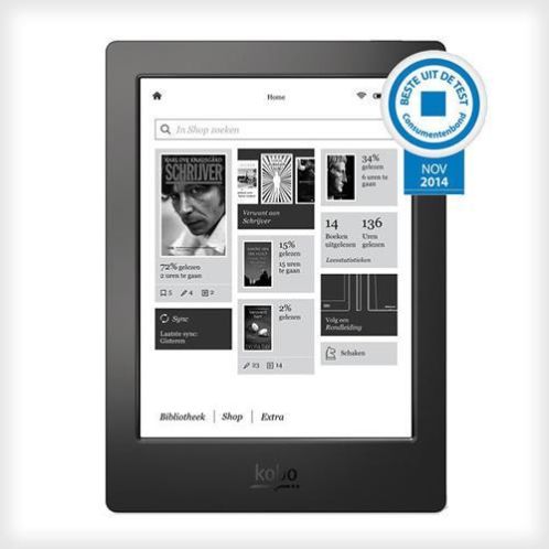 NU geveild Gloednieuwe Kobo Aura H2O e-reader vanaf 2,-