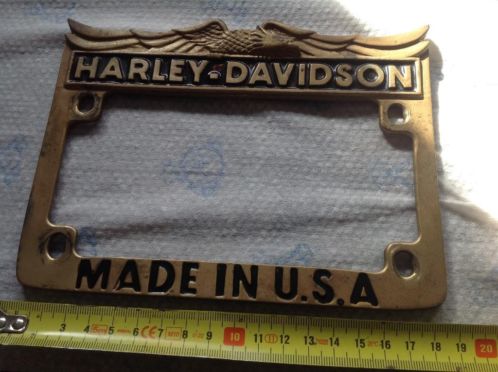 Nummerplaathouder van brons Harley Davidson 