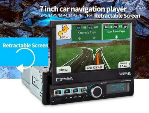 Nwe Autoradio met Uitklapbaar scherm, GPS, MP3, USB, SD enz.