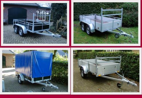 occasion aanhangwagens van allerlei type en afmetingen