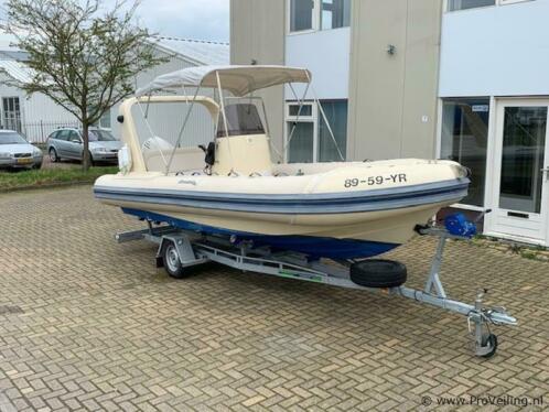 Oceanic Rib rubber boot incl. boottrailer bij ProVeiling