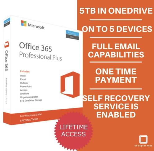 Office 365 lifetime  5 users  PC MAC mobile