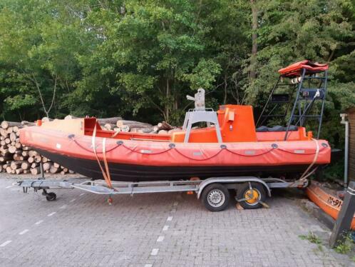 Offshore rescue Rib. 200 pk volvo diesel. Waterjet